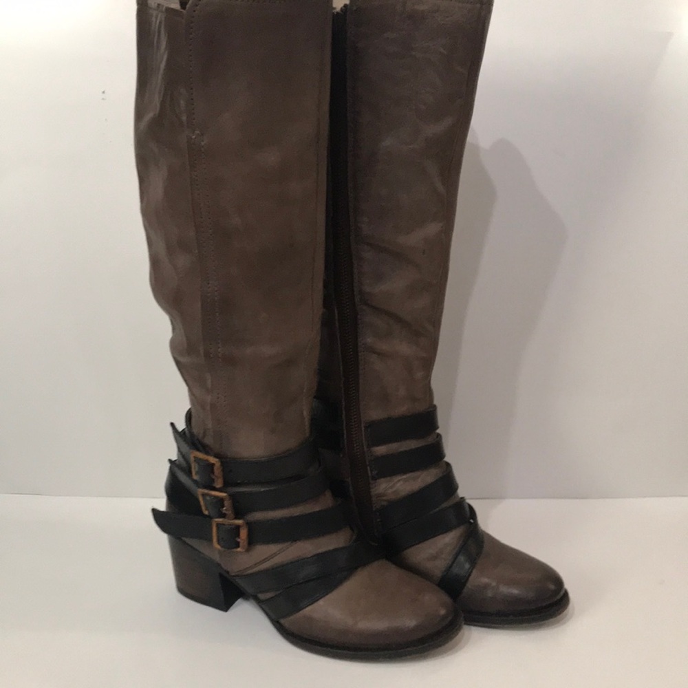Freebird Jules collection Brown and Black Knee-High Women's Boots